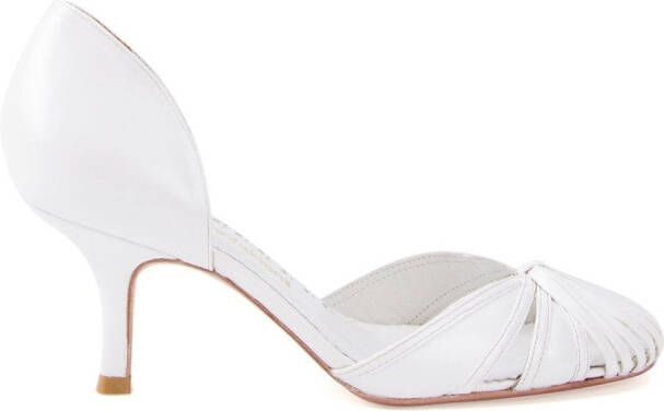 Sarah Chofakian mid-heel pumps White