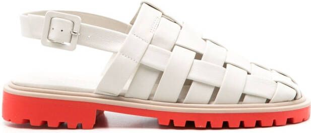 Sarah Chofakian Millie slingback-strap sandals Neutrals