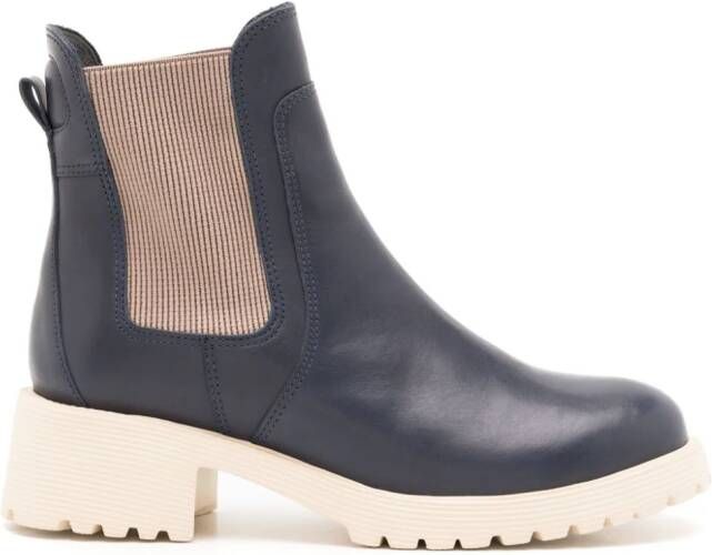 Sarah Chofakian Mirre leather Chelsea boots Blue