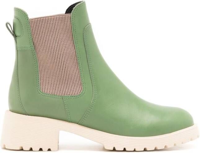 Sarah Chofakian Mirre leather Chelsea boots Green