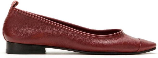 Sarah Chofakian Nuage almond-toe flats Red