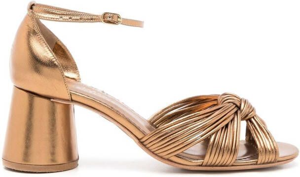Sarah Chofakian Ocean metallic pumps Gold