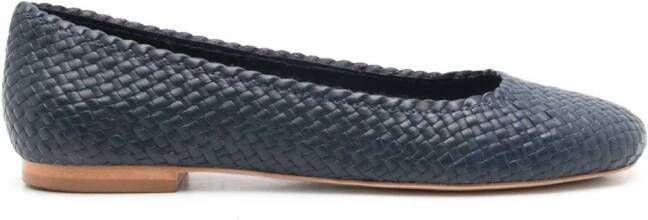 Sarah Chofakian Orly woven ballerina shoes Black