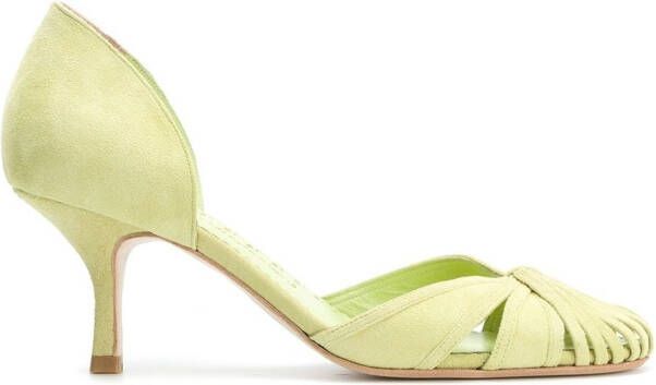Sarah Chofakian panelled pumps Green