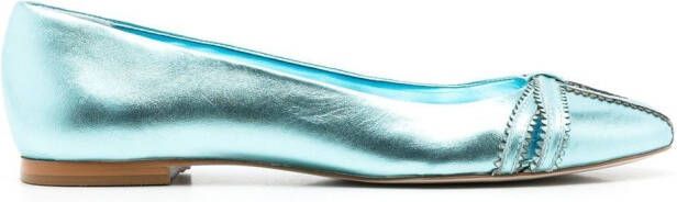 Sarah Chofakian Pati leather ballerina shoes Blue