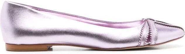 Sarah Chofakian Pati leather ballerina shoes Pink