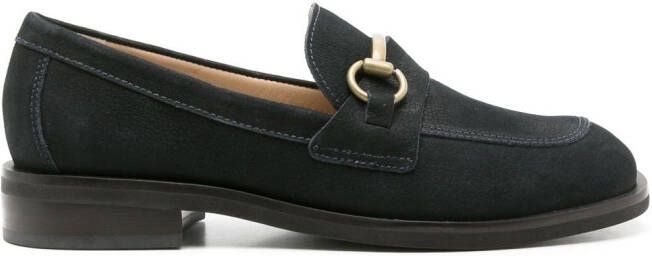 Sarah Chofakian Paulette nubuck leather loafers Blue