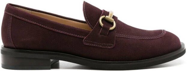 Sarah Chofakian Paulette nubuck leather loafers Purple
