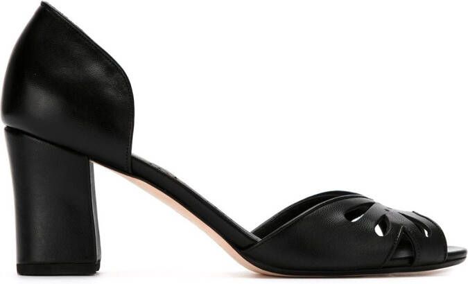 Sarah Chofakian peep toe pumps Black
