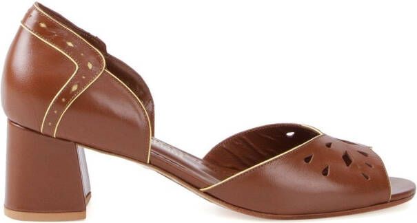 Sarah Chofakian Pierre leather sandals Brown