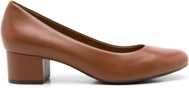 Sarah Chofakian Pomel 30mm almond-toe pumps Brown
