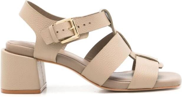 Sarah Chofakian Ponteils 45mm leather sandals Neutrals