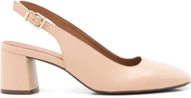 Sarah Chofakian Quartier 40mm leather pumps Neutrals
