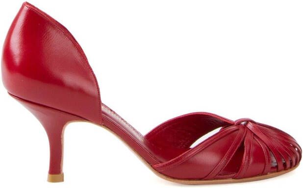 Sarah Chofakian round-toe 70mm pumps Red
