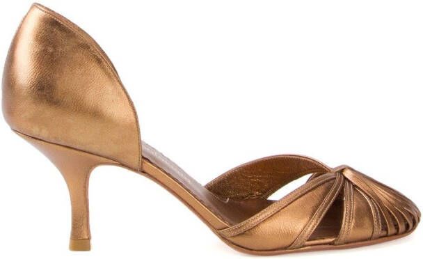 Sarah Chofakian round-toe pumps Metallic