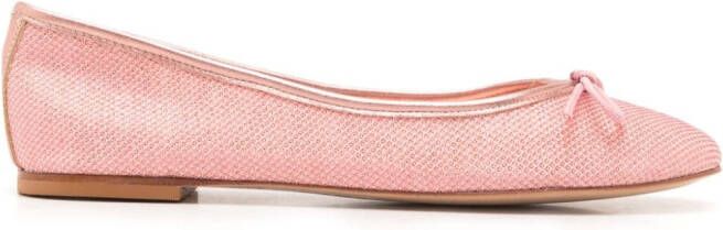 Sarah Chofakian Sapatilha Sarita textured-leather ballet pumps Pink