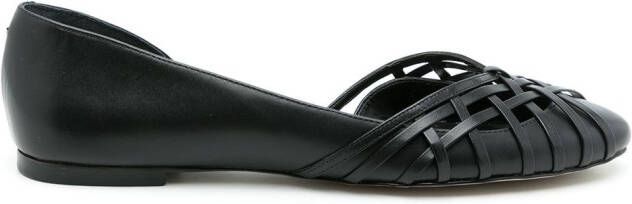 Sarah Chofakian Sapatilha Victoria leather ballerina shoes Black