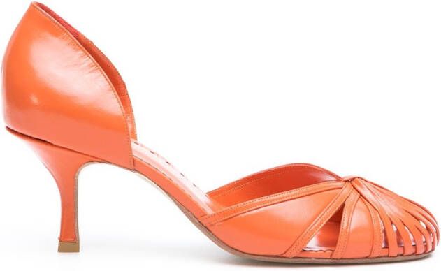 Sarah Chofakian Sarah cage-style pumps Orange