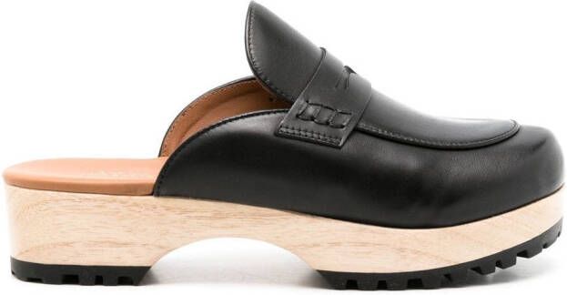 Sarah Chofakian Sarah leather clogs Black