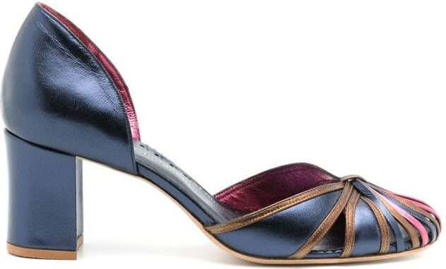 Sarah Chofakian Sarah metallic pumps Blue
