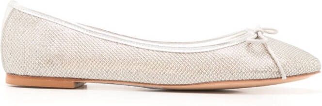 Sarah Chofakian Sarita mesh ballerina shoes Neutrals