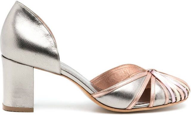 Sarah Chofakian Scarpin metallic-finish pumps