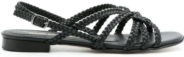 Sarah Chofakian Sea flat sandals Black