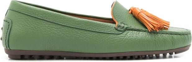 Sarah Chofakian Severine tasseled loafers Green