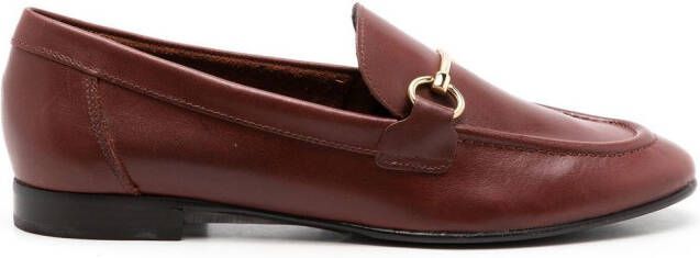 Sarah Chofakian Siena horsebit loafers Red
