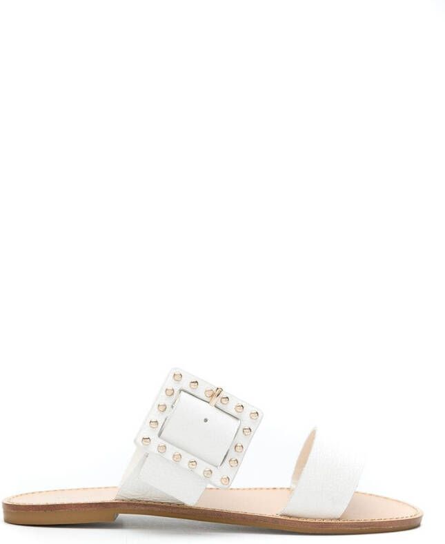 Sarah Chofakian Simone flat sandals White