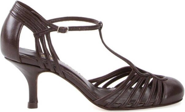 Sarah Chofakian strappy pumps Brown