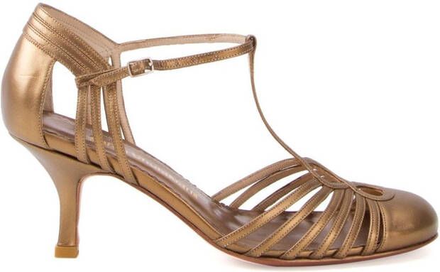 Sarah Chofakian strappy pumps Metallic