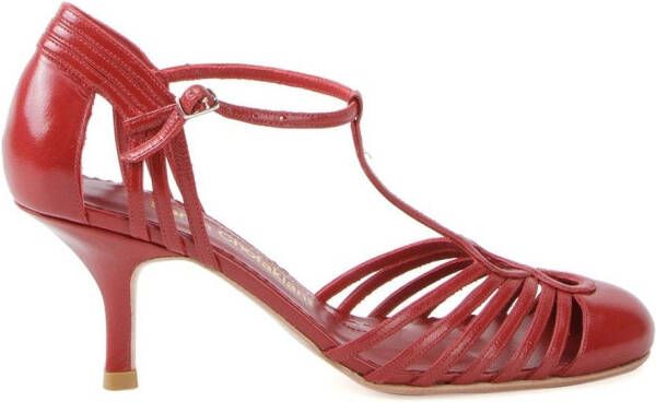 Sarah Chofakian strappy pumps Red
