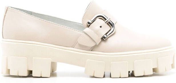 Sarah Chofakian Tratorado buckled loafers Neutrals