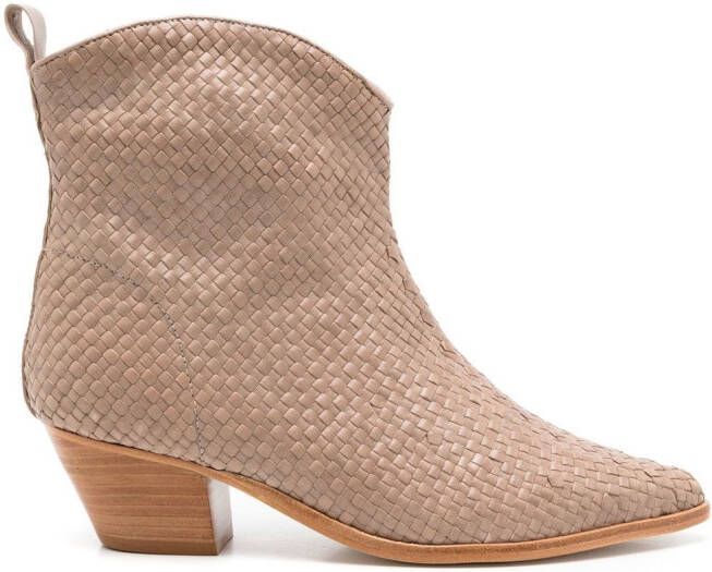 Sarah Chofakian Valentina 55mm ankle boots Neutrals