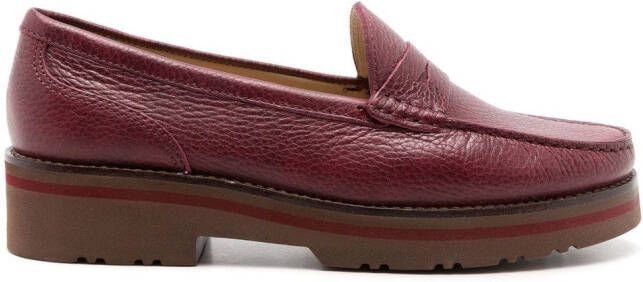Sarah Chofakian Verona platform loafers Red