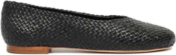 Sarah Chofakian William leather ballerina shoes Black