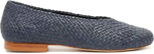 Sarah Chofakian William leather ballerina shoes Blue