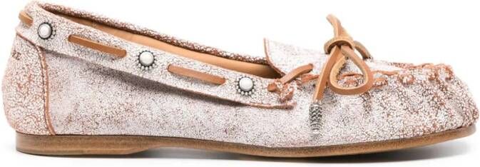 Sartore Crosta suede derby moccasins White