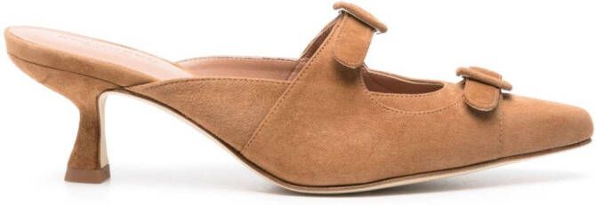 Scarosso 55mm Liz suede mules Neutrals