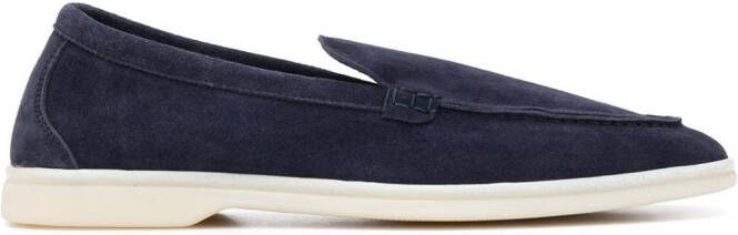 Scarosso almond toe loafers Blue