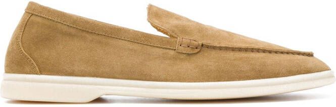 Scarosso almond toe loafers Neutrals