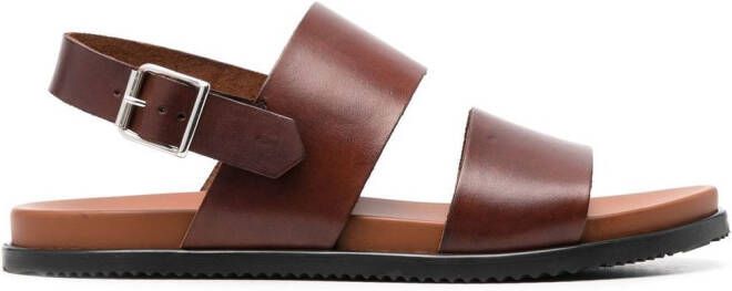 Scarosso Antonio slingback leather sandals Brown