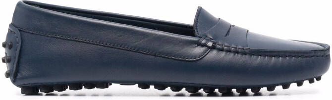 Scarosso Ashley almond-toe loafers Blue