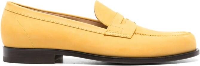 Scarosso Austin leather loafers Yellow
