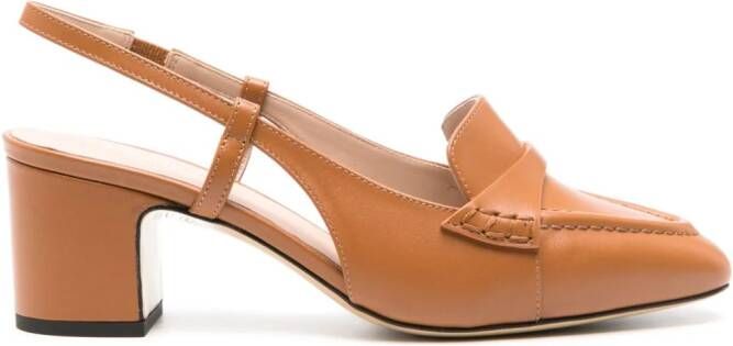 Scarosso Bianca 60mm leather pumps Brown