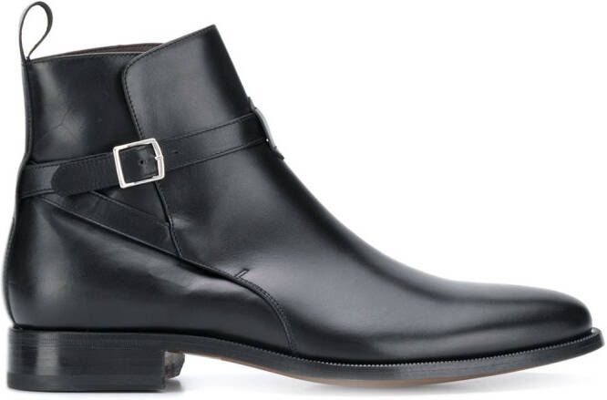 Scarosso buckled ankle boots Black