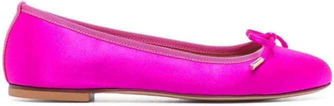 Scarosso Carla bow-detail ballerina shoes Pink
