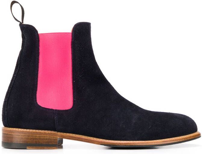 Scarosso Chelsea colour-block boots Blue