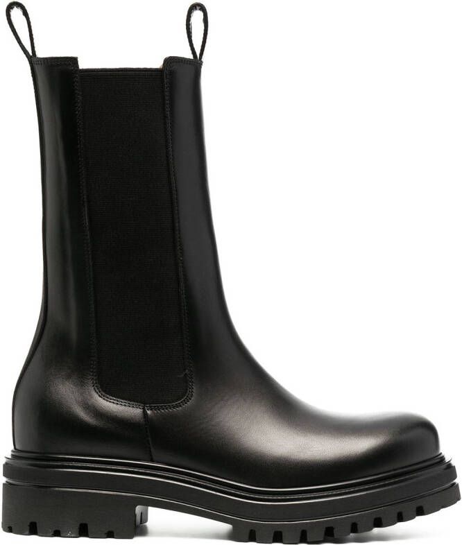 Scarosso chunky rubber-sole boots Black